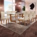 Mesa de Jantar 8 Lugares Itália com Vidro Cinamomo/Off White/Bege - Panorama Móveis