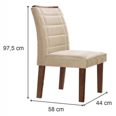 Mesa de Jantar 8 Lugares Itália com Vidro Chocolate/Off White/Bege - Panorama Móveis