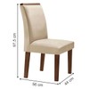 Mesa de Jantar 6 Lugares Itália com Vidro Chocolate/Off White/Bege - Panorama Móveis