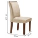 Mesa de Jantar 6 Lugares Itália com Vidro Chocolate/Off White/Bege - Panorama Móveis
