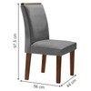 Mesa de Jantar 6 Lugares Itália com Vidro Chocolate/Off White/Cinza - Panorama Móveis