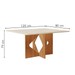Mesa de Jantar 4 Lugares Austin Cinamomo/Off White/Suede Pena - Panorama Móveis