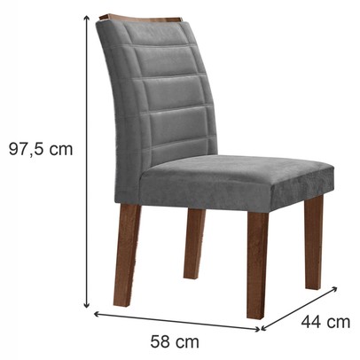 Mesa de Jantar 6 Lugares Espanha com Vidro Chocolate/Off White/Cinza - Panorama Móveis