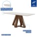 Mesa de Jantar 6 Lugares Montreal com Vidro Chocolate/Off White/Suede Bege - Panorama Móveis