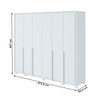 Guarda-Roupa Casal Imperatore 6 Portas 6 Gavetas 100% Mdf 81668.284 Branco - Móveis Lopas