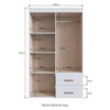 Guarda-Roupa Solteiro Dallas 4 Portas 2 Gavetas Branco  - Doripel Móveis