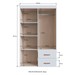 Guarda-Roupa Solteiro Dallas 4 Portas 2 Gavetas Branco  - Doripel Móveis
