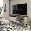 Rack para TV Até 42 Polegadas River 1 Porta 1 Prateleira Off White/Freijó - Panorama Móveis