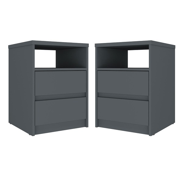 Mesa de Cabeceira Gales Kit 2 Mesas de Cabeceira 100% Mdf Grafitto - Mambel