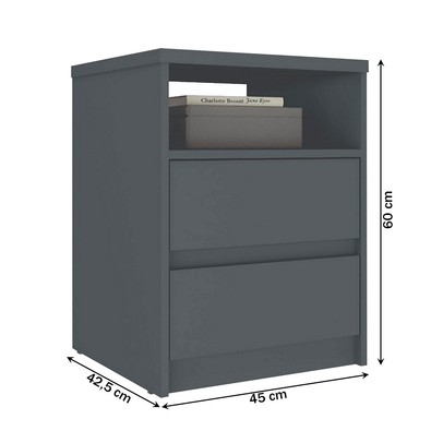 Mesa de Cabeceira Gales Kit 2 Mesas de Cabeceira 100% Mdf Grafitto - Mambel