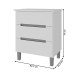Mesa de Cabeceira Logan Kit 2 Mesas de Cabeceira 100% Mdf Branco/Olmo - Mambel