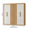 Guarda-Roupa Casal Montecarlo 100% Mdf 6 Portas 3 Gavetas Marrocos/Off White - Mx Móveis