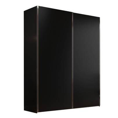 Guarda-Roupa Solteiro Veneto 2 Portas 3 Gavetas 100% Mdf Preto - Mambel