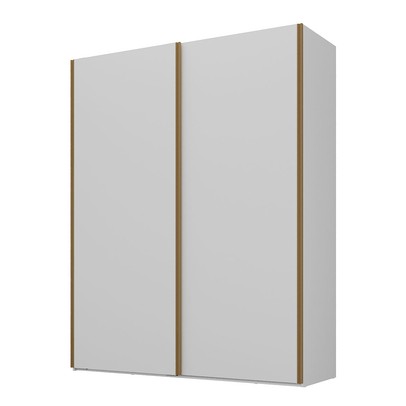 Guarda-Roupa Solteiro Veneto 2 Portas 3 Gavetas 100% Mdf Branco - Mambel