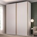 Guarda-Roupa Solteiro Veneto 2 Portas 3 Gavetas 100% Mdf Branco - Mambel