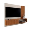 Painel para TV Até 75 Polegadas Dortmund 1 Porta Off White/Naturalle - Panorama Móveis