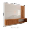Painel para TV Até 75 Polegadas Dortmund com Led 1 Porta Off White/Naturalle - Panorama Móveis
