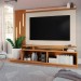 Estante para TV Até 65 Polegadas Escandinávia com Led 4 Portas Cinamomo/Off White - Panorama Móveis