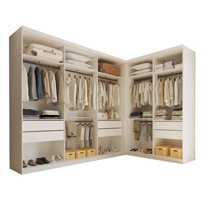 Closet Casal Jersey 6 Gavetas Branco - Panorama Móveis