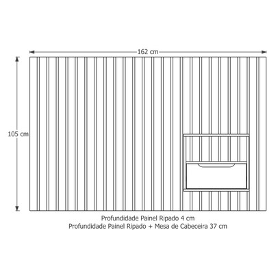 Cabeceira Solteiro Maracá com Mesa de Cabeceira Nature/Perola - Jb Bechara