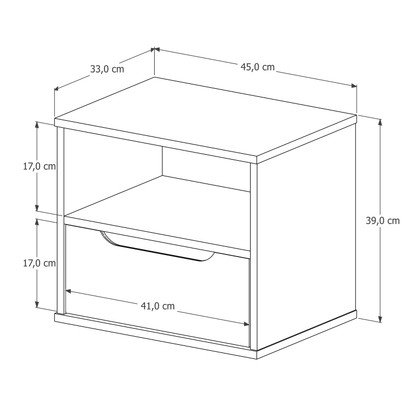 Cabeceira Solteiro Maracá com Mesa de Cabeceira Nature/Perola - Jb Bechara