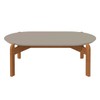 Mesa de Centro Lizz Oblonga Off White/Cedro - Casa D
