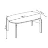 Mesa de Centro Lizz Oblonga Off White/Cedro - Casa D