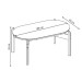 Mesa de Centro Lizz Oblonga Off White/Cedro - Casa D