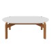 Mesa de Centro Lizz Oblonga Branco/Cedro - Casa D