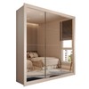 Guarda-Roupa Casal Santos 3 Portas de Correr 4 Gavetas Espelhado Branco - Panorama Móveis