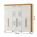 Guarda-Roupa Casal Ita 6 Portas 2 Gavetas com Espelho Marrocos/Off White - Mx Móveis
