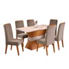 Mesa de Jantar 6 Lugares Celta Mel/Blonde/Pérola - Viero Móveis