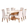 Mesa de Jantar 6 Lugares Celta Mel/Blonde/Marfim - Viero Móveis