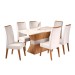 Mesa de Jantar 6 Lugares Celta Mel/Blonde/Marfim - Viero Móveis