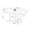 Mesa de Jantar 4 Lugares com Vidro Pajero Mel/Perola/Off White - Viero Móveis