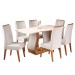 Mesa de Jantar 6 Lugares Corsa Mel/Blonde/Marfim - Viero Móveis