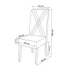 Mesa de Jantar 6 Lugares Stela com Vidro Mel/Off White/Pérola - Viero Móveis