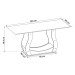 Mesa de Jantar 6 Lugares Taina com Vidro Mel/Marfim/Off White - Viero Móveis
