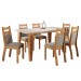 Mesa de Jantar 6 Lugares Volei  Mel/Blonde/Pérola - Viero Móveis