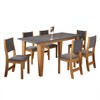 Mesa de Jantar 6 Lugares Virtus Mel/Cinza/Grafite - Viero Móveis