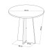 Mesa de Jantar 4 Lugares Cascais com Vidro Mel/Bombom/Off White - Viero Móveis