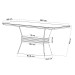 Mesa de Jantar 6 Lugares Jolie com Vidro Mel/Marfim/Off White - Viero Móveis