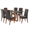 Mesa de Jantar 6 Lugares Fama Mel/Cinza/Grafite - Viero Móveis