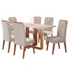 Mesa de Jantar 6 Lugares Fama Mel/Blonde/Marfim - Viero Móveis