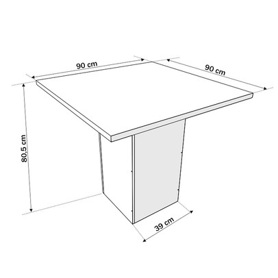 Mesa de Jantar 4 Lugares Vinhedo Colorado Mel/Cinza/Grafite -  Viero Móveis
