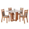 Mesa de Jantar 4 Lugares Blend Mel/Blonde/Perola - Viero Móveis