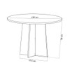 Mesa de Jantar 6 Lugares Calm com Vidro Mel/Grafite - Viero Móveis