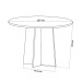 Mesa de Jantar 6 Lugares Calm com Vidro Mel/Marfim/Off White - Viero Móveis