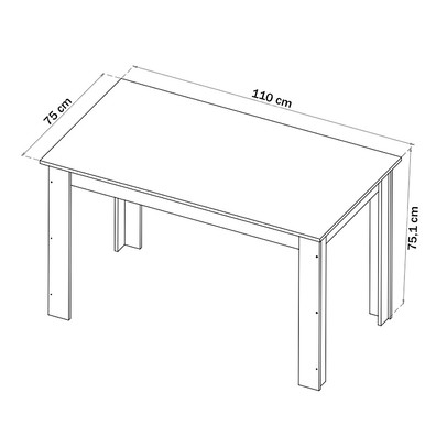 Mesa de Jantar 4 Lugares Malbec Mel/Bombom - Viero Móveis