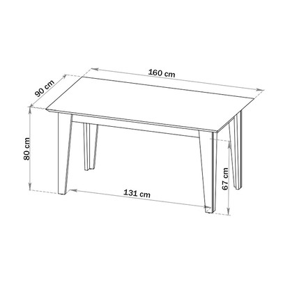 Mesa de Jantar 6 Lugares Sport com Vidro Mel/Perola/Off White - Viero Móveis
